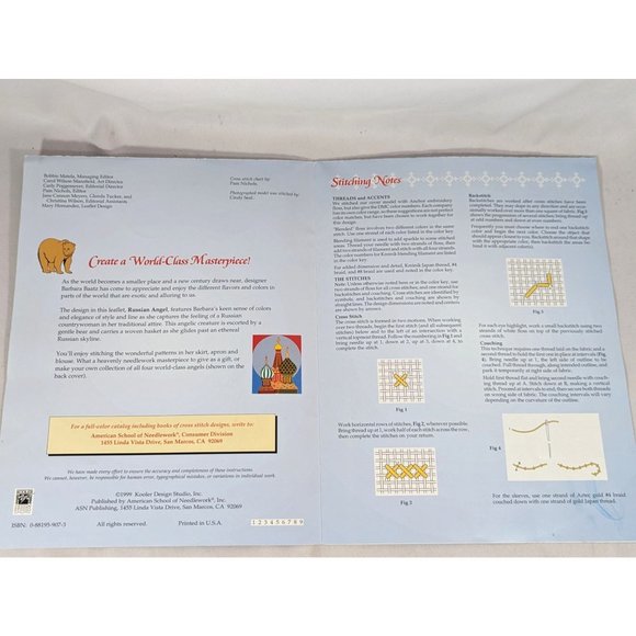 Russian Angel Cross Stitch Pattern #3726 By Barbara Baatz Cross Stitch Masterpie - Picture 4 of 5